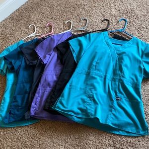 6 Greys Anatomy scrub tops used good condition (bundle)